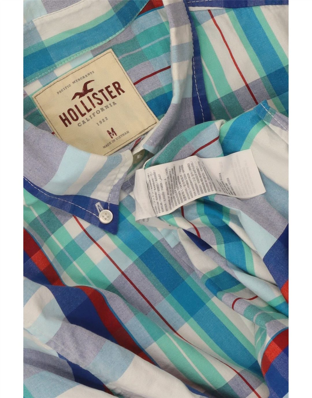 Hollister Chemise Homme Bleu Moyen Check Cotton