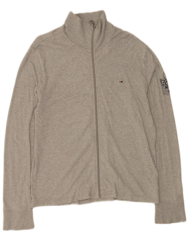 Tommy Hilfiger Veste de survêtement pour homme en coton gris Taille L