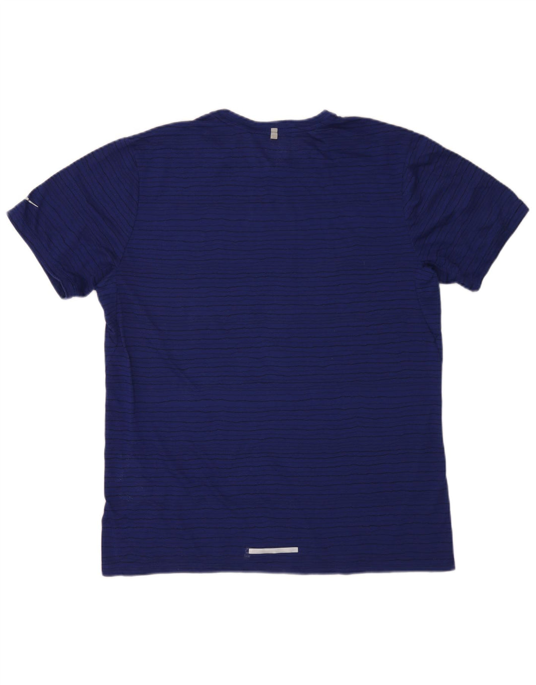 Nike Hommes Dri Fit T-Shirt Haut XL Bleu Marine Rayé Polyester