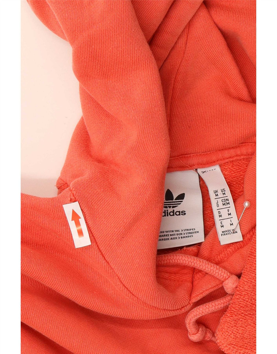 Adidas Pull à capuche pour homme en coton orange moyen
