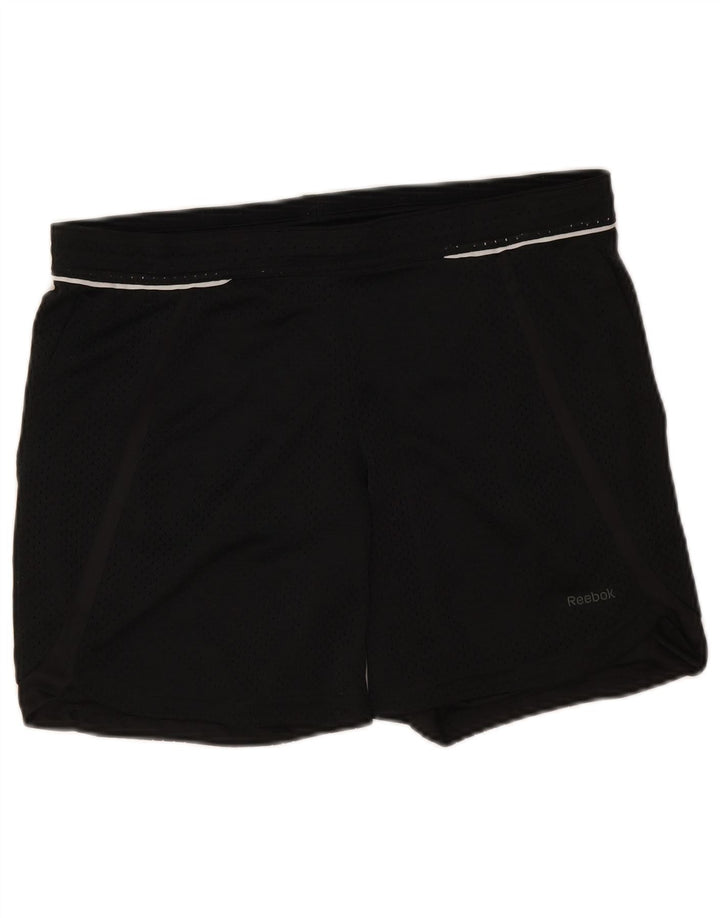 Reebok Short de sport pour femme UK 8/10 Petit Noir Polyester