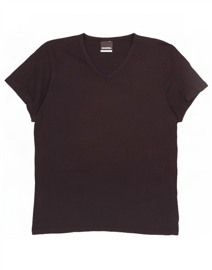 Diadora T-Shirt Homme Haut Large Noir Coton