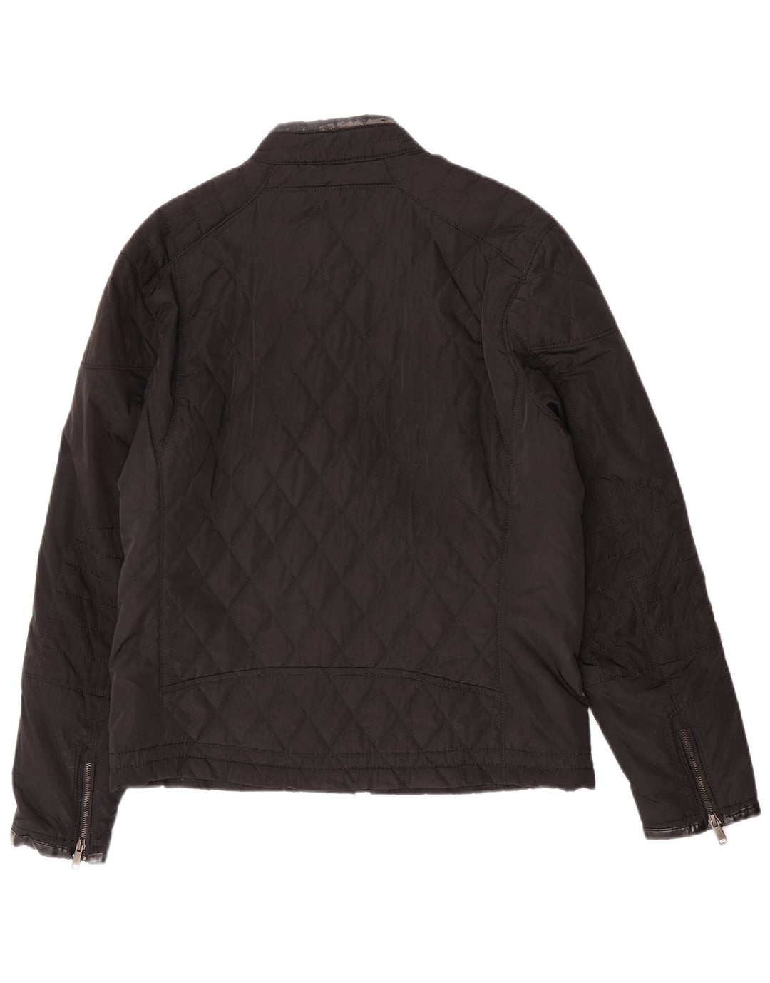 Zara Veste matelassée pour homme UK 40 Large Noir Polyester