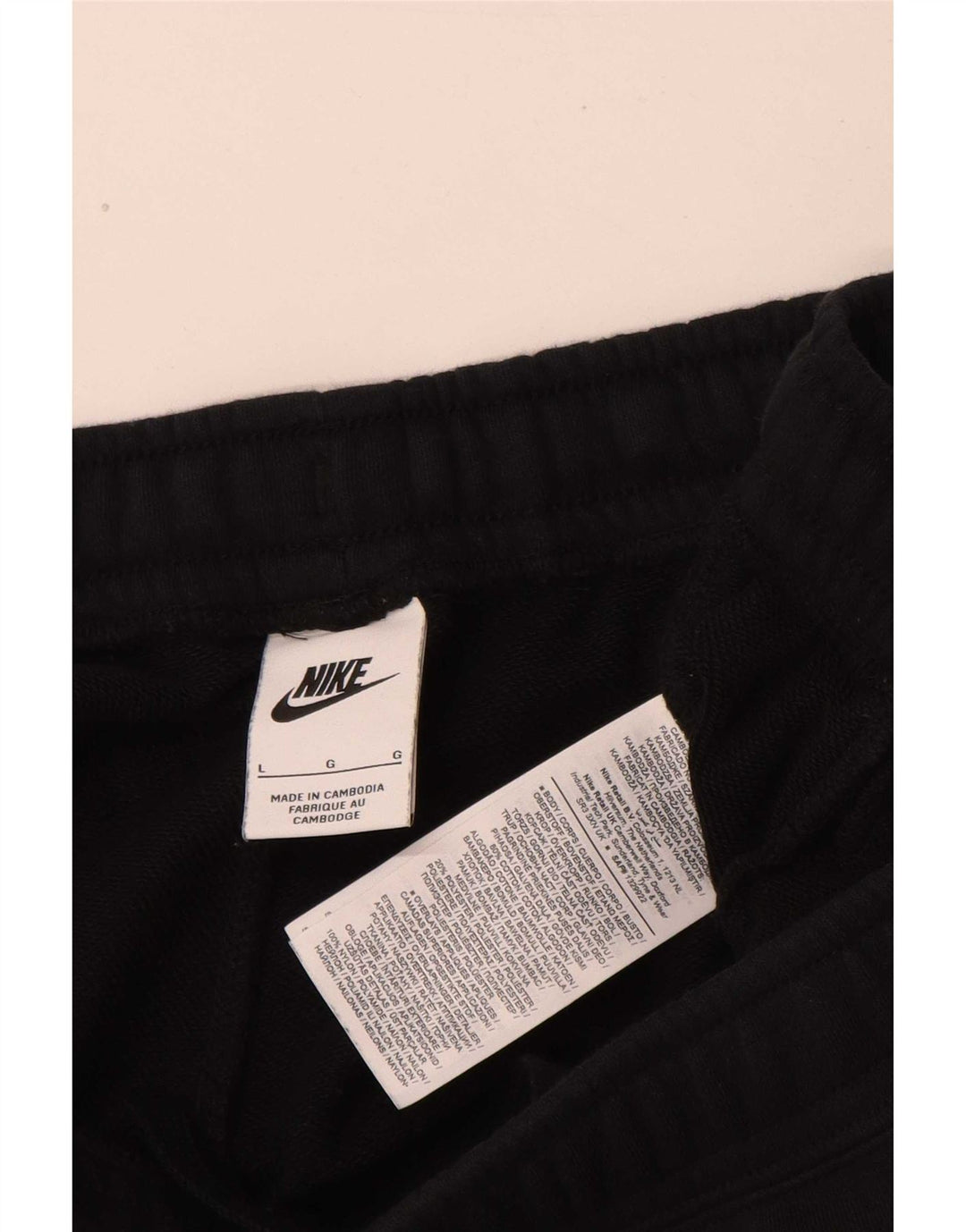 Nike Short de sport graphique pour homme en coton noir Taille L