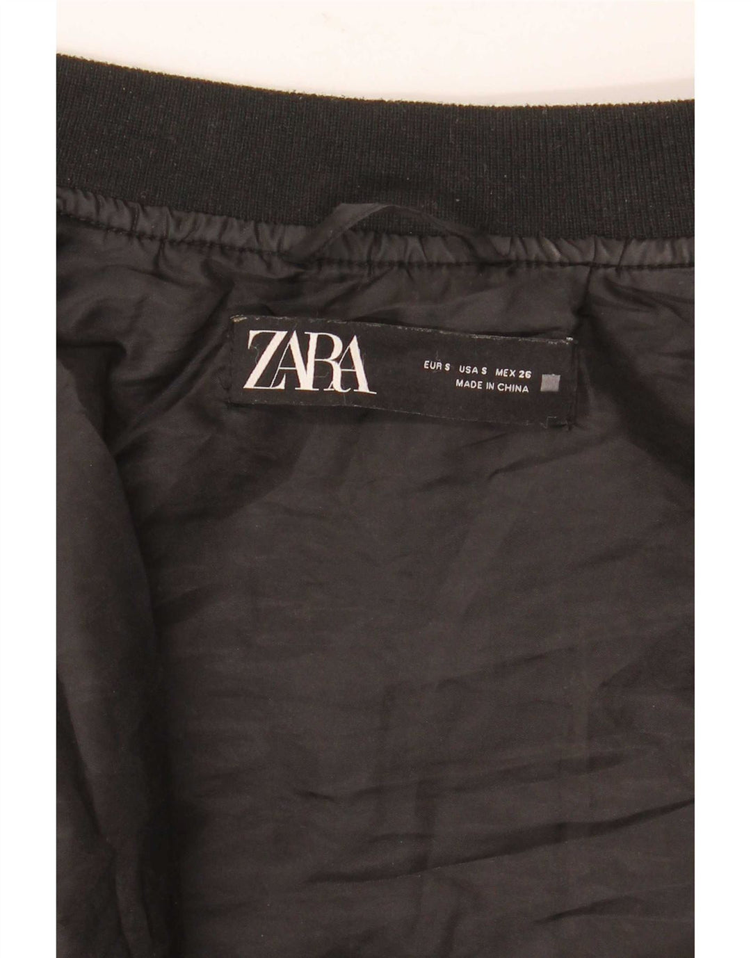 Zara Veste matelassée surdimensionnée pour femme UK 10 Small Noir