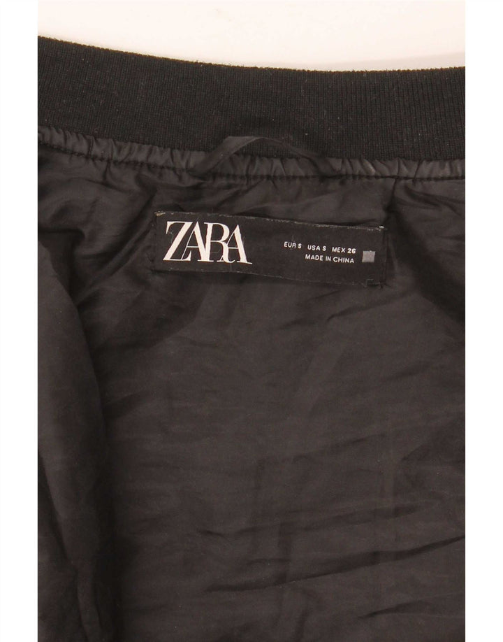 Zara Veste matelassée surdimensionnée pour femme UK 10 Small Noir
