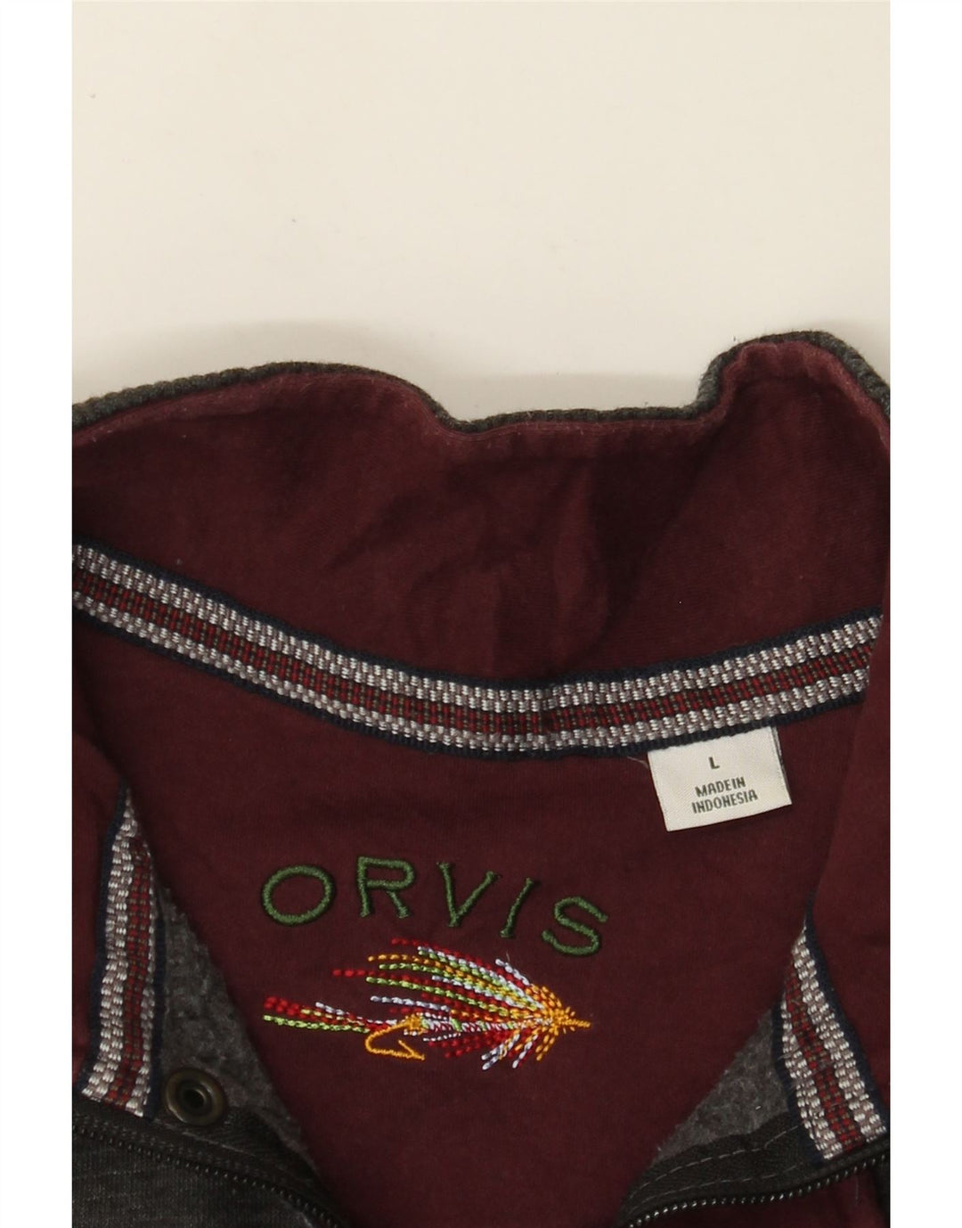 ORVIS Sweat-shirt à col zippé pour homme, grand gris moucheté