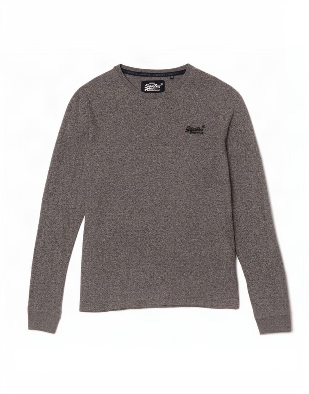 Superdry Haut à manches longues en coton moucheté gris moyen |