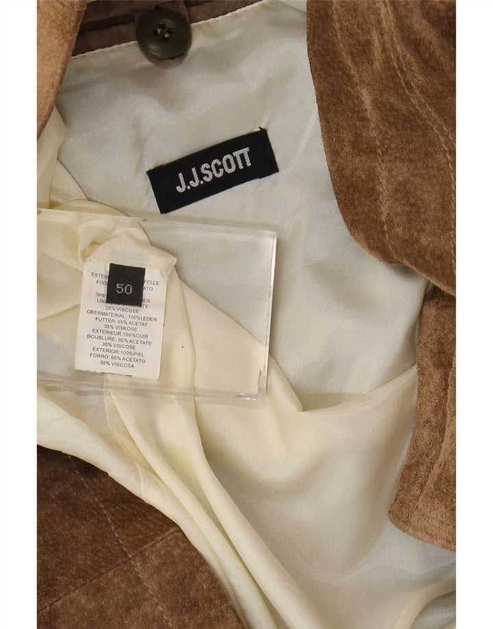 J.J.Scott Veste en daim pour homme IT 50 Grand cuir marron