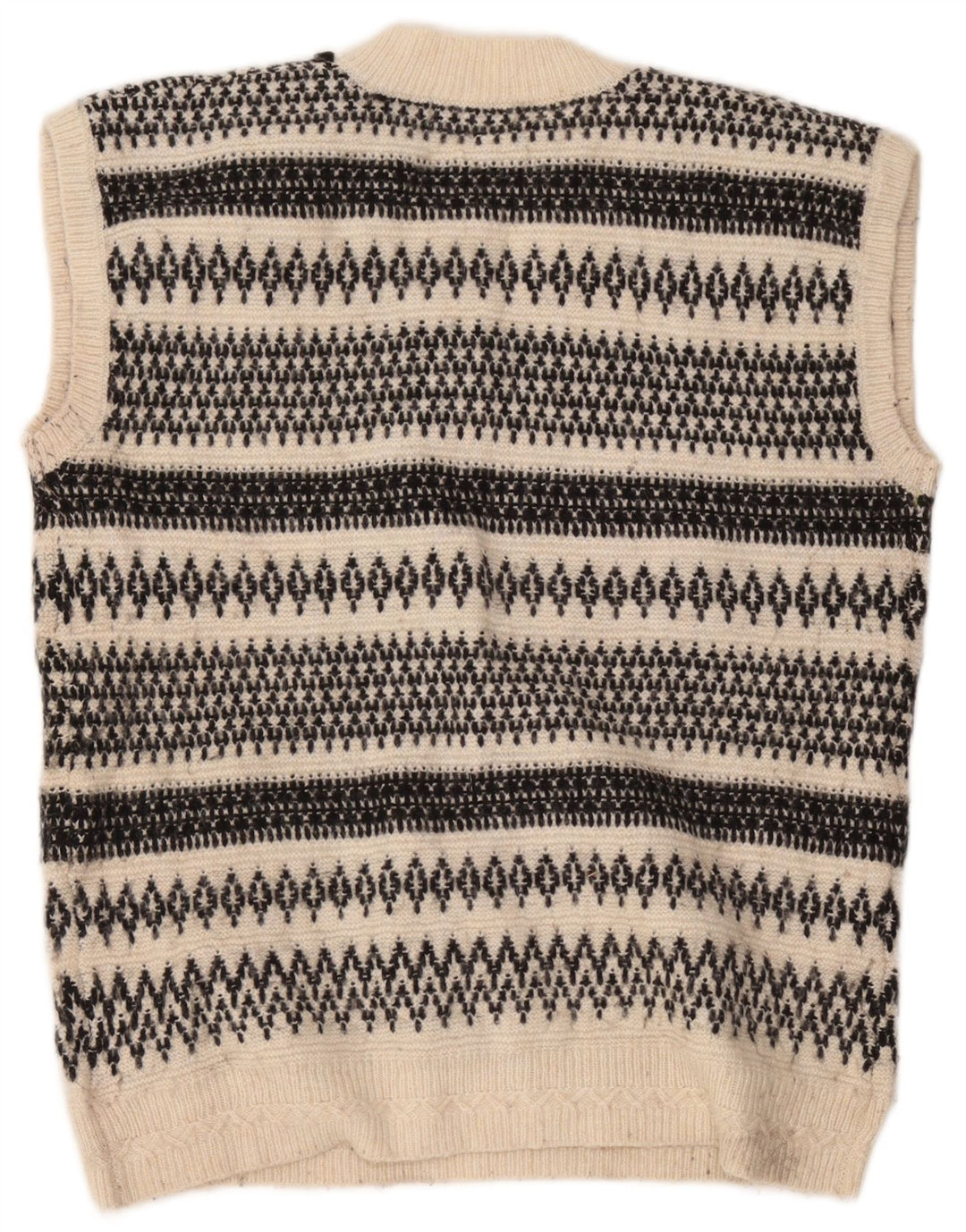 Marks & Spencer Débardeur Gilet Homme Blanc Cassé Moyen Acrylique Géométrique