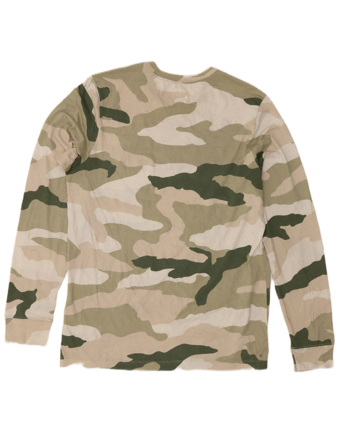 Nike Haut graphique à manches longues pour homme en coton camouflage grand kaki