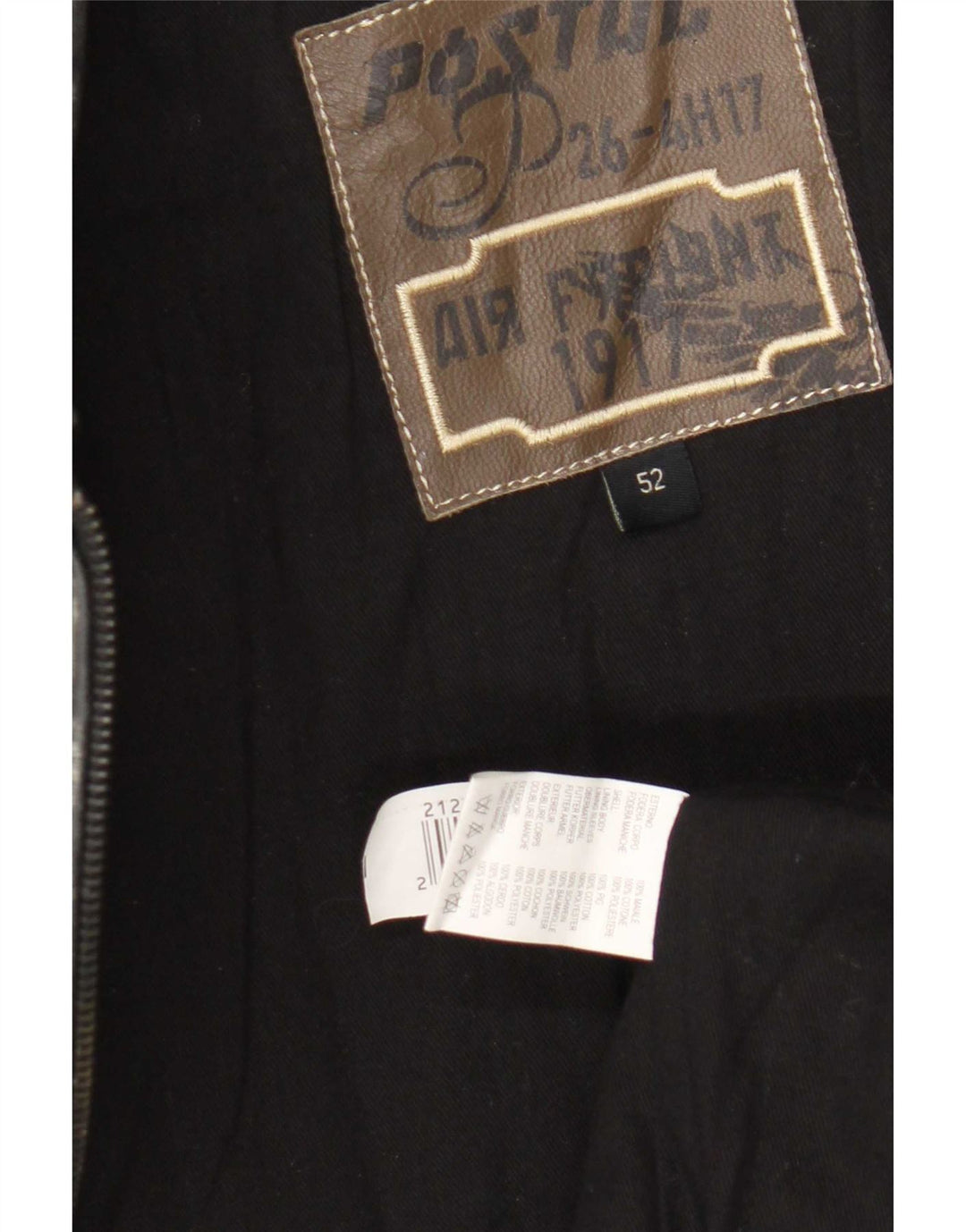 veste en cuir homme vintage IT 52 XL Noir