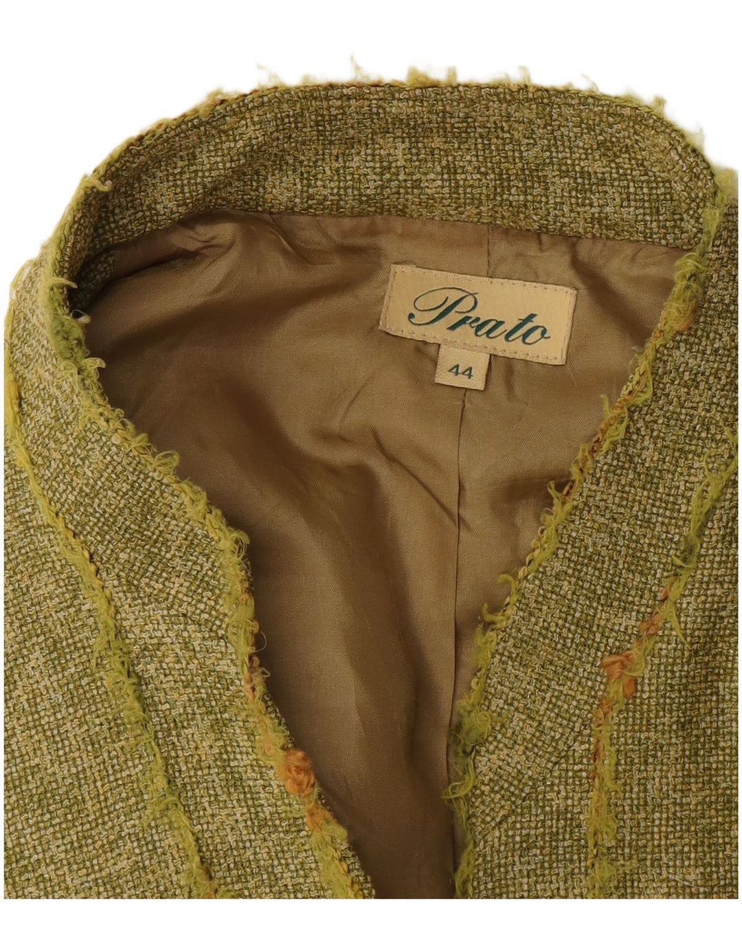 Prato Veste Blazer 3 Boutons Femme IT 44 Kaki Moyen Moucheté