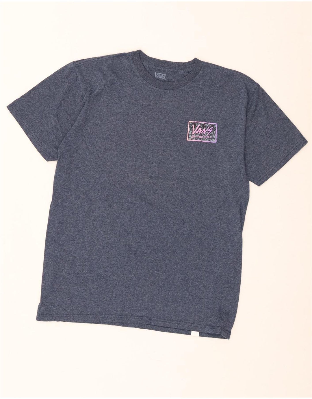 Vans T-Shirt Graphique Homme Bleu Moyen Moucheté