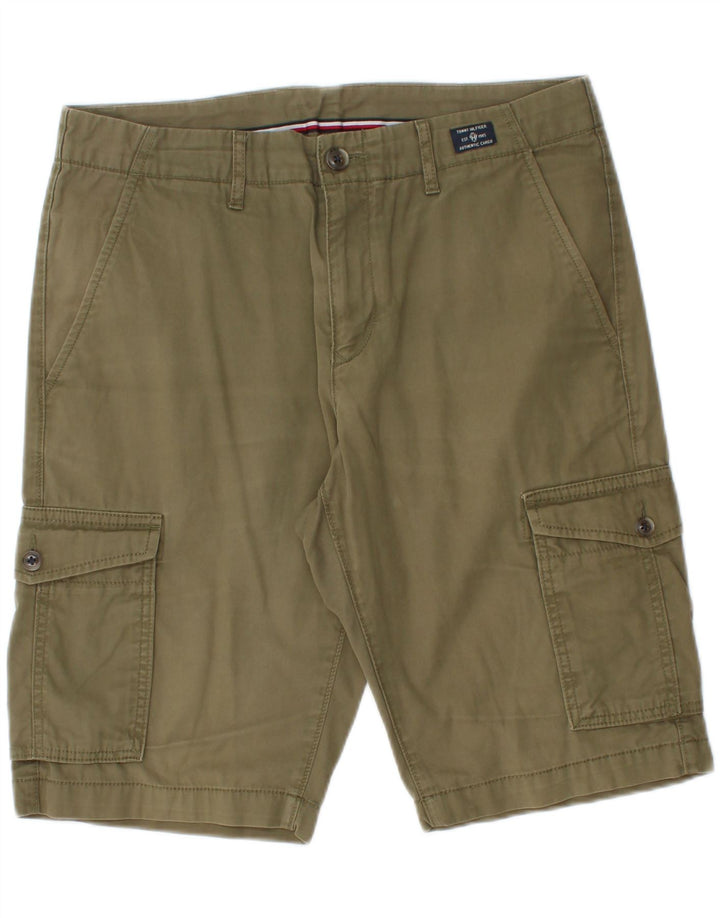 Tommy Hilfiger Short Cargo Homme W32 Coton Kaki Moyen
