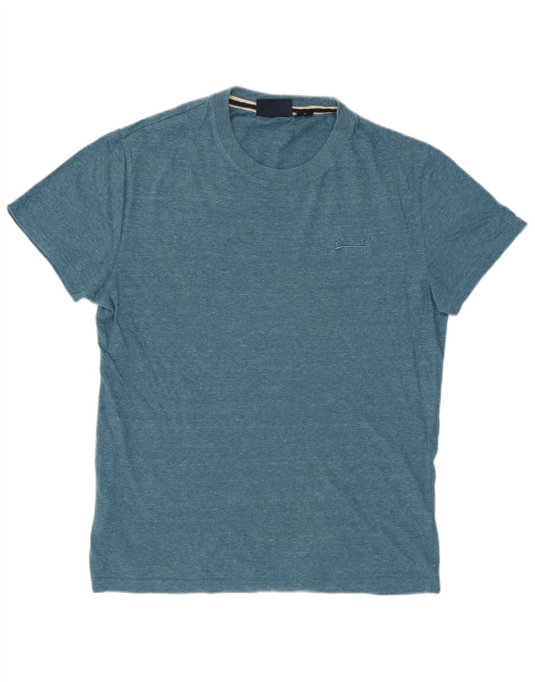 SUPERDRY T-Shirt Homme Top Small Bleu Moucheté Coton