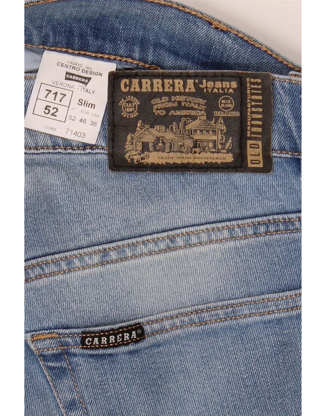 CARRERA Jean Slim 717 Homme W36 L29 Bleu Coton
