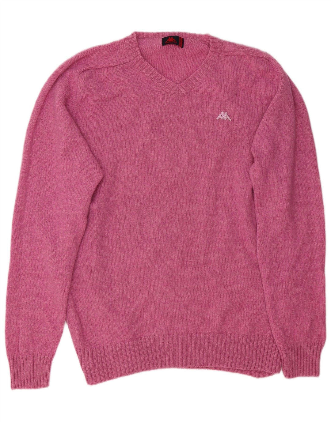 KAPPA Pull col V pour homme en laine rose 2XL