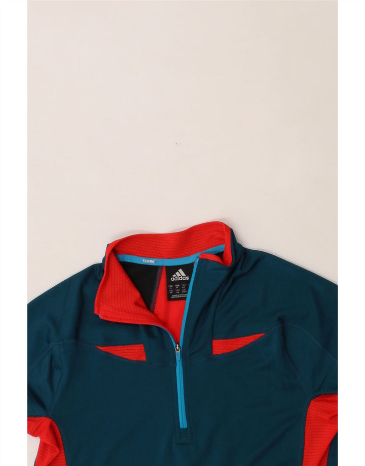 ADIDAS Womens Climacool Pullover Tracksuit Top UK 14 Medium  Navy Blue Vintage Adidas and Second-Hand Adidas from Messina Hembry 