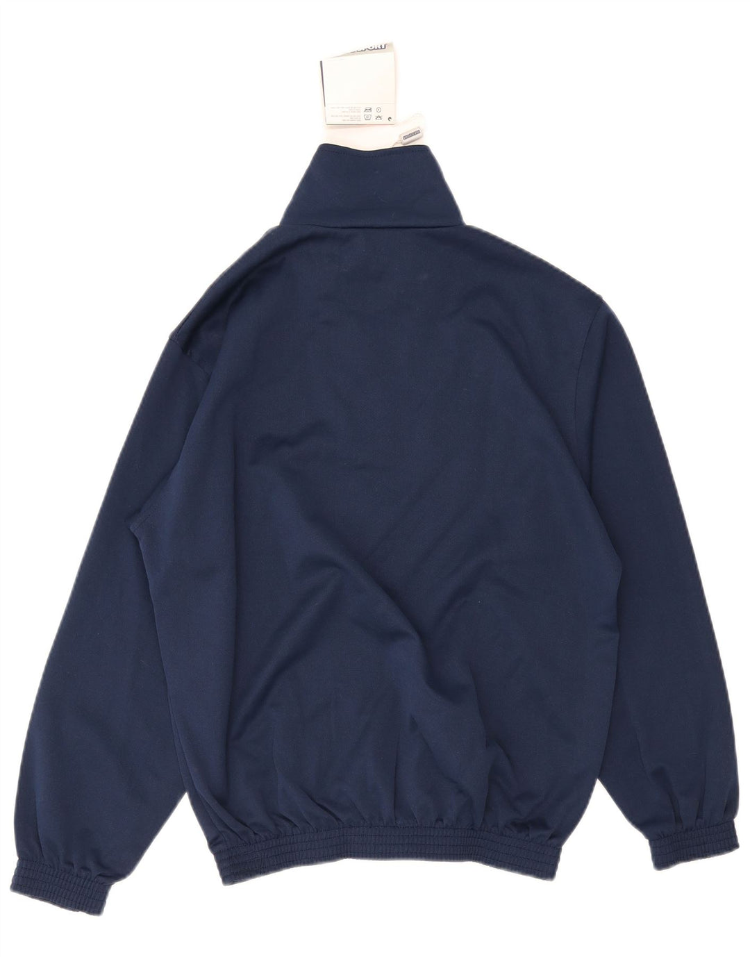vintage Homme Zip Neck Sweatshirt Jumper Moyen Bleu Marine