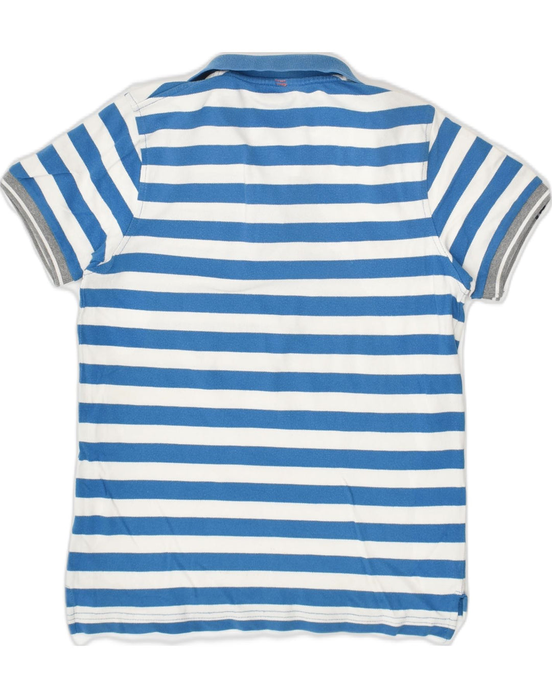 SUN68 Boys Polo Shirt 7-8 Years Blue Striped Cotton | Vintage Sun68 | Thrift | Second-Hand Sun68 | Used Clothing | Messina Hembry 