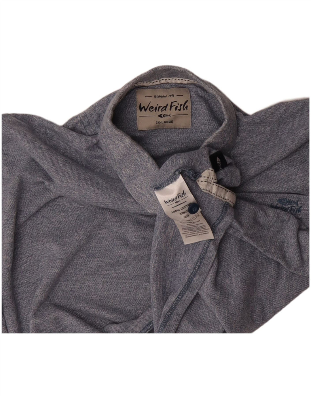 WEIRD FISH Polo Homme 2XL Bleu Coton