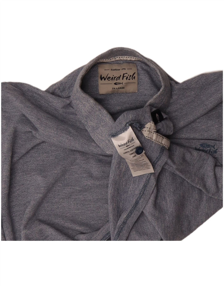 WEIRD FISH Polo Homme 2XL Bleu Coton