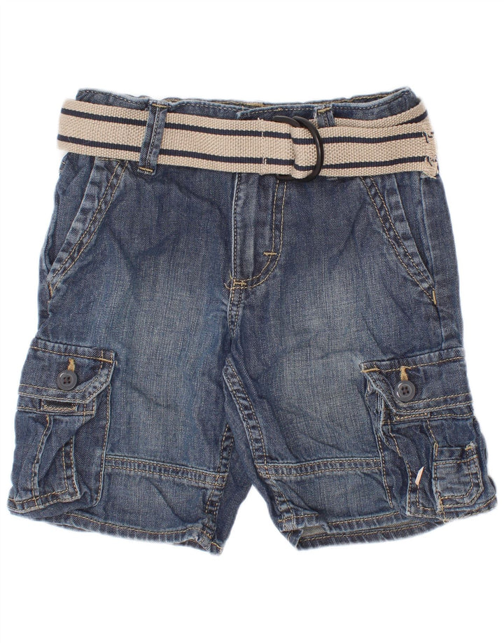 Wrangler Short cargo en jean pour garçon 3-4 ans W22 Bleu coton
