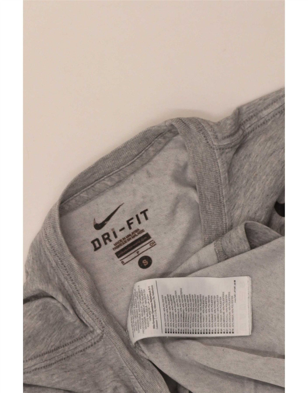 Nike Hommes Dri Fit T-Shirt Haut Petit Gris Coton