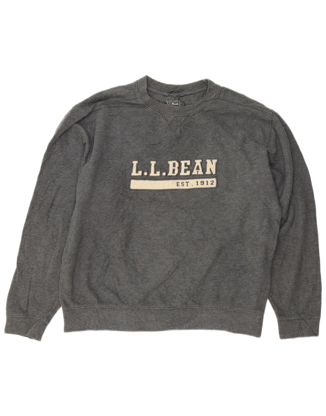 L.L.BEAN Sweat-Shirt Graphique Homme Gris Moyen Coton