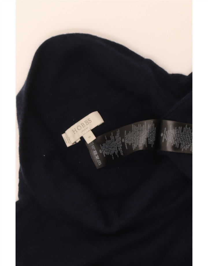 Hobbs Pull col roulé pour femme UK 12 en laine bleu marine moyen