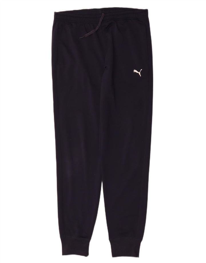 Puma Pantalon de survêtement pour homme en polyester bleu marine Taille L