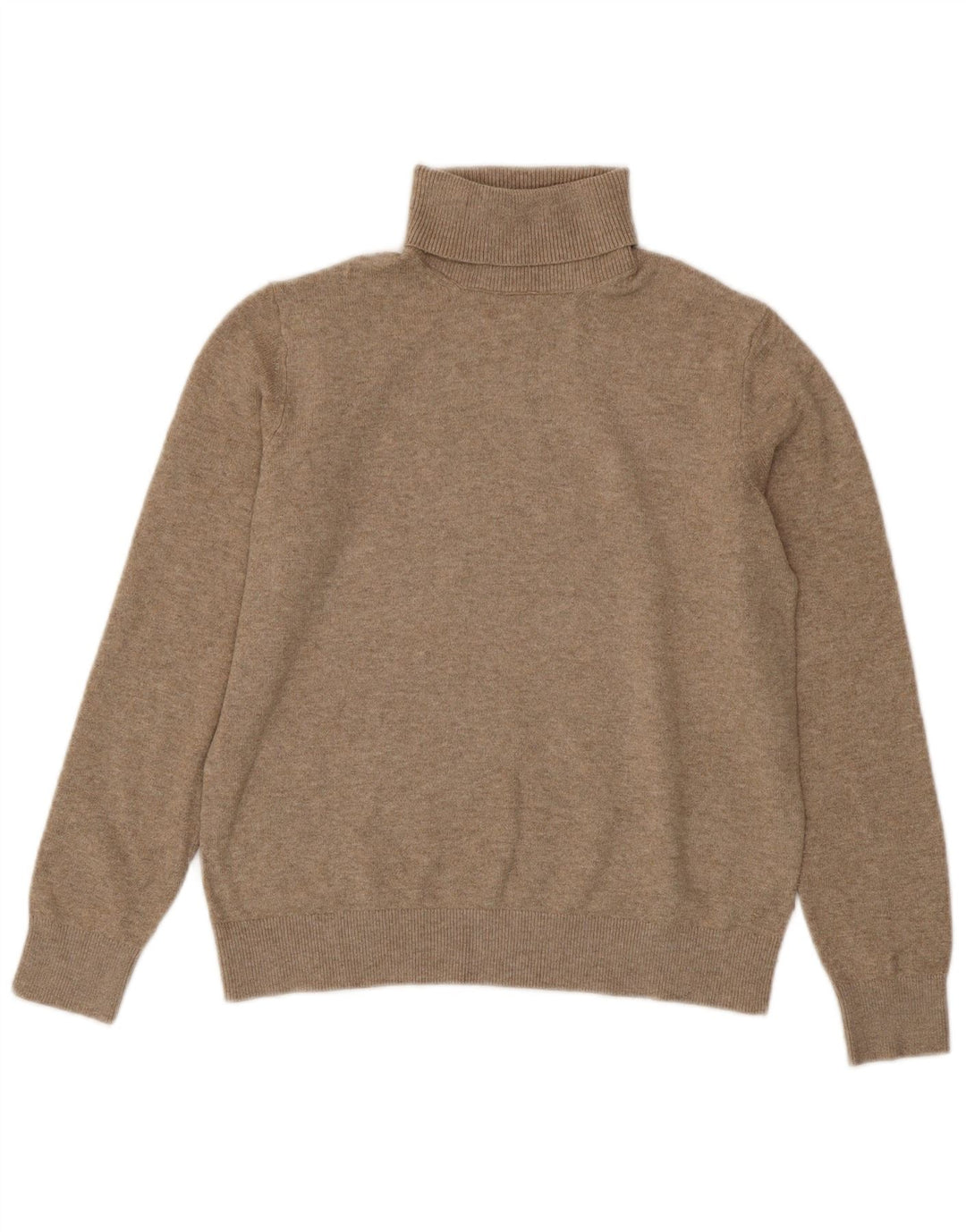 Marks & Spencer Pull col roulé pour femme UK 10 Petit Polyester Beige