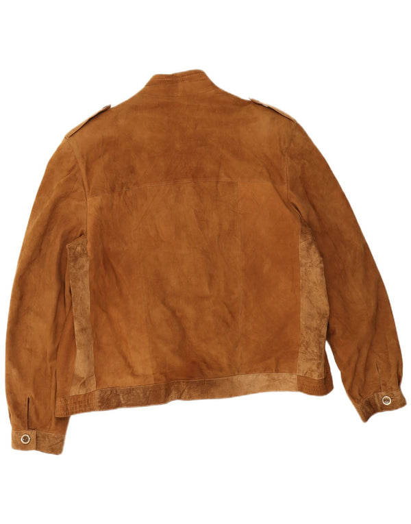 veste en daim homme vintage UK 42 XL Marron