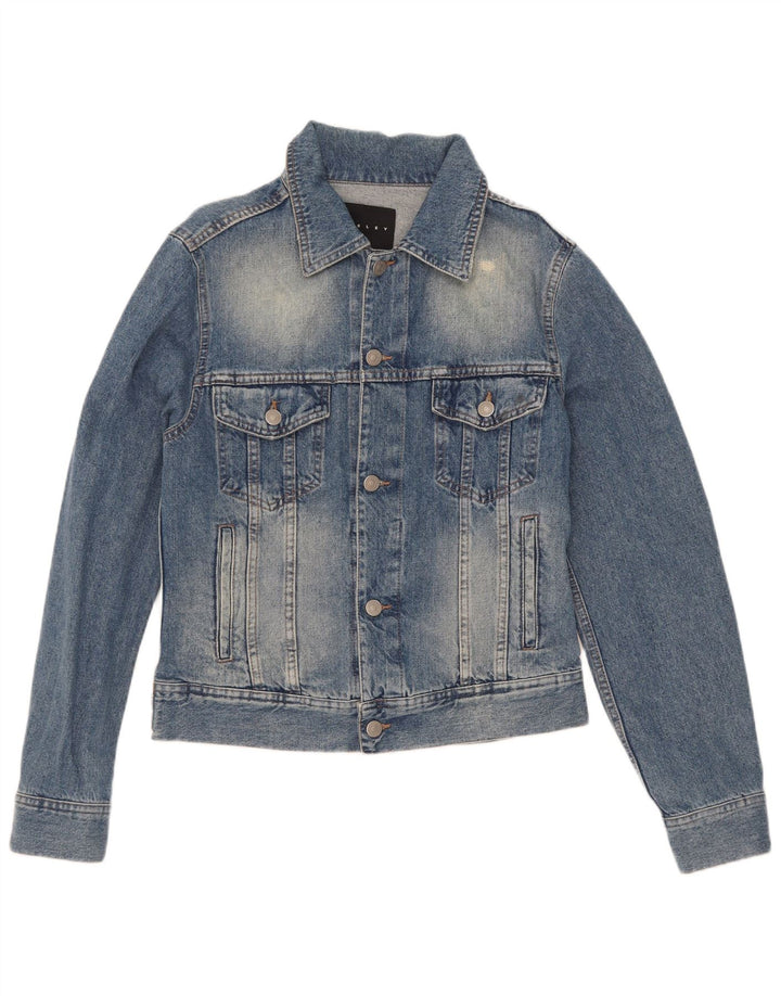 Sisley Veste en Jean Homme UK 36 Petit Bleu Coton
