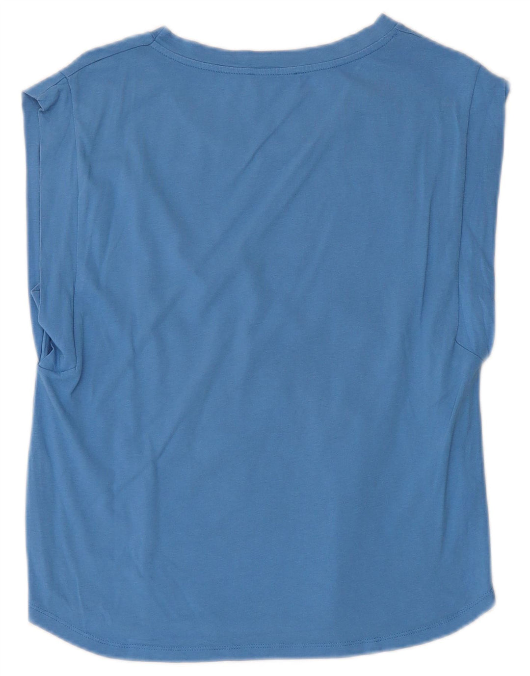 BENETTON T-Shirt Coupe Ample pour Femme UK 6 XS Bleu Coton