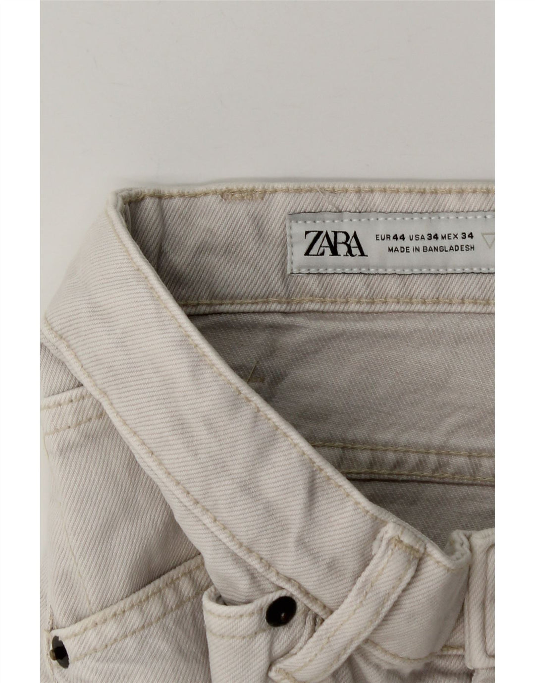 Zara Short Cargo Homme EU 44 Large W34 Coton Blanc