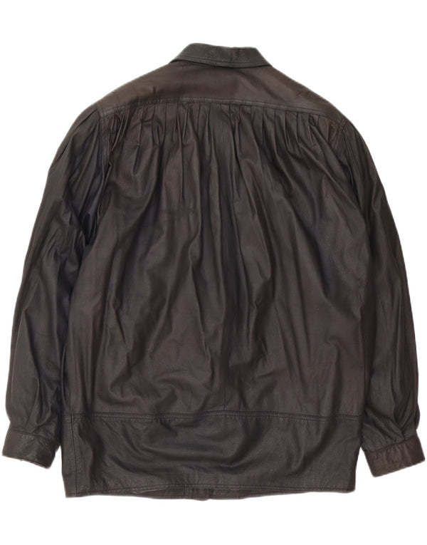 CONBIPEL Veste en cuir surdimensionnée pour femme UK 18 XL Cuir marron