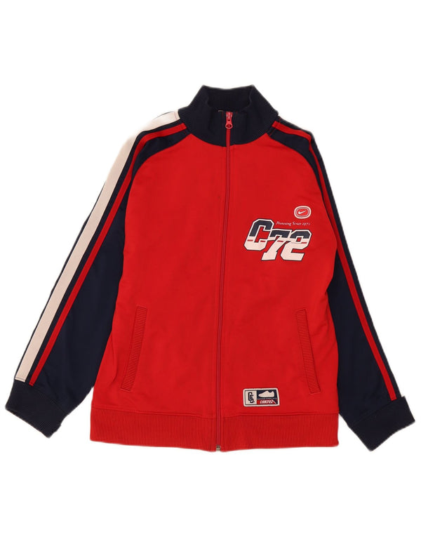 Veste de survêtement Nike Graphic pour garçon, 11-12 ans, rouge moyen, colour block