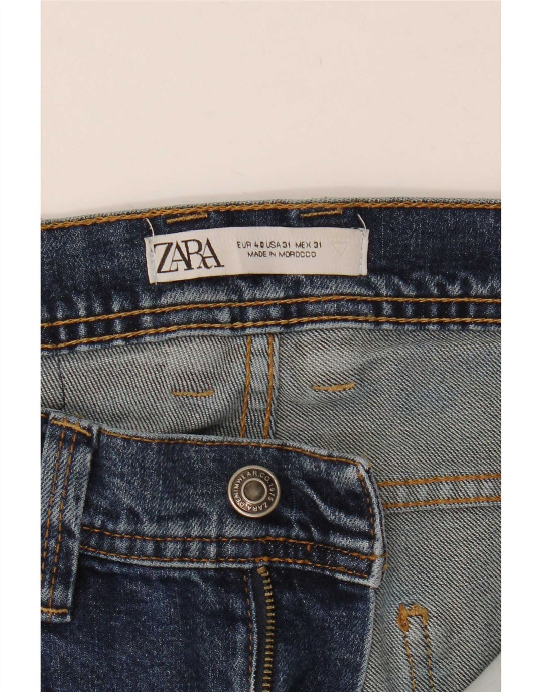 Zara Jean Slim Homme EU 40 Moyen W31 L28 Bleu
