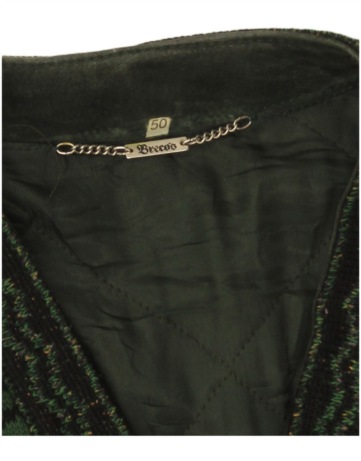 Breco's Veste Bomber En Daim Pour Homme IT 50 Grand Cuir Vert