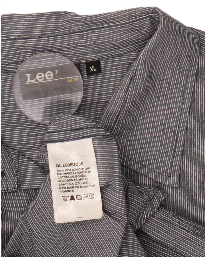 Lee Chemise Homme XL Gris Rayure Coton