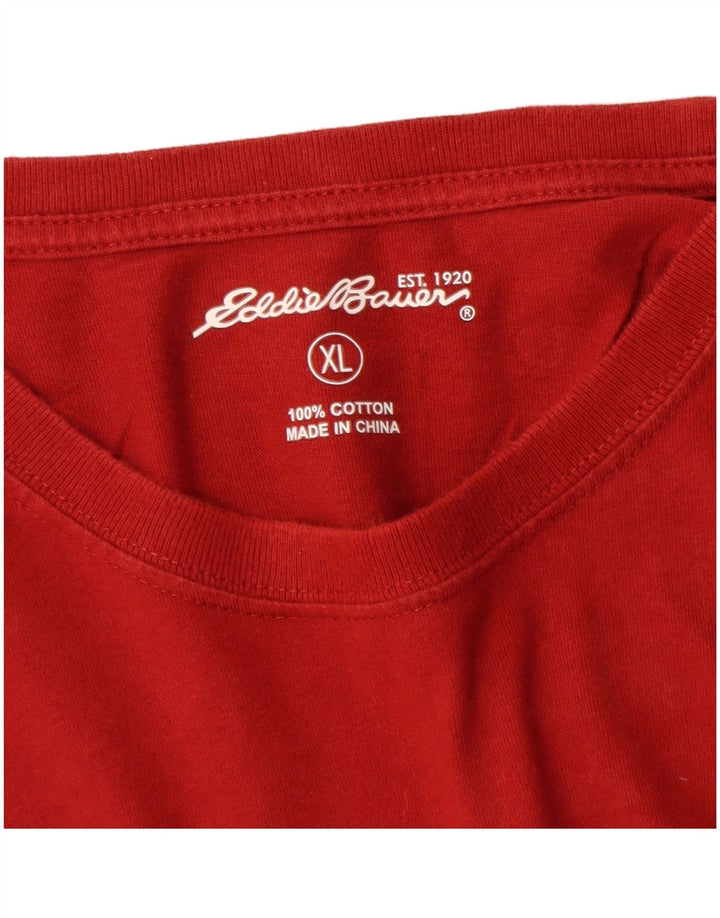 Eddie Bauer T-Shirt Homme Top XL Coton Rouge