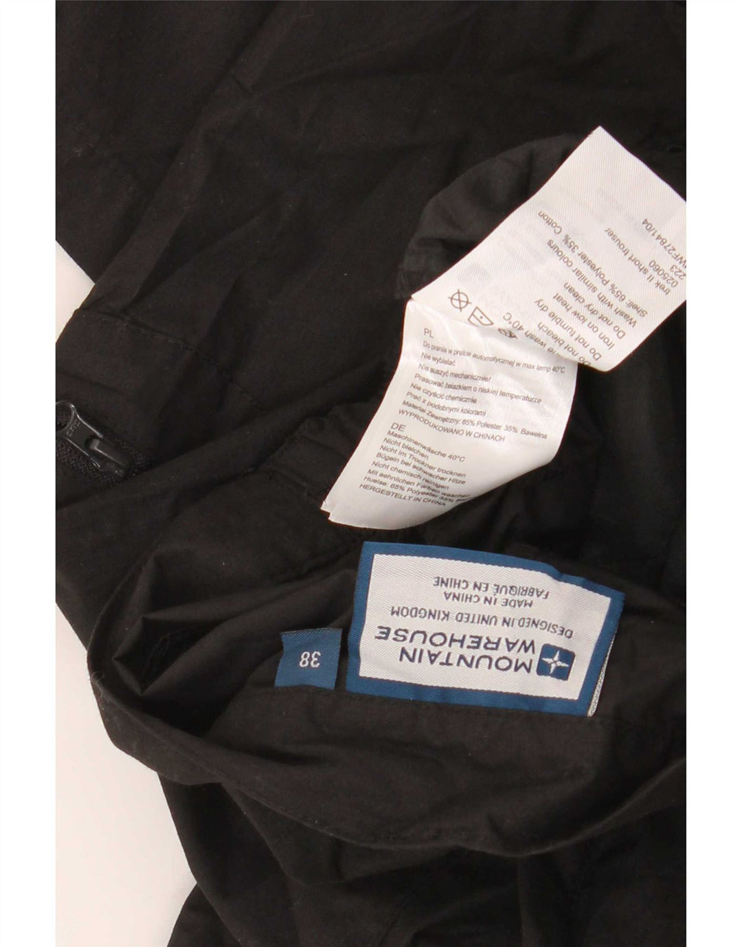 Mountain Warehouse Pantalon Cargo Droit Homme W38 L29 Noir Polyester