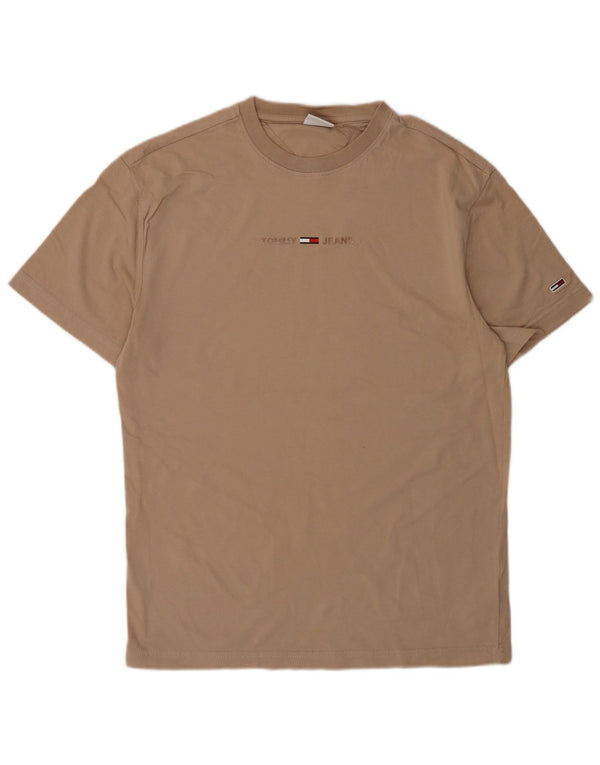 Tommy Hilfiger T-shirt graphique pour homme Petit coton beige