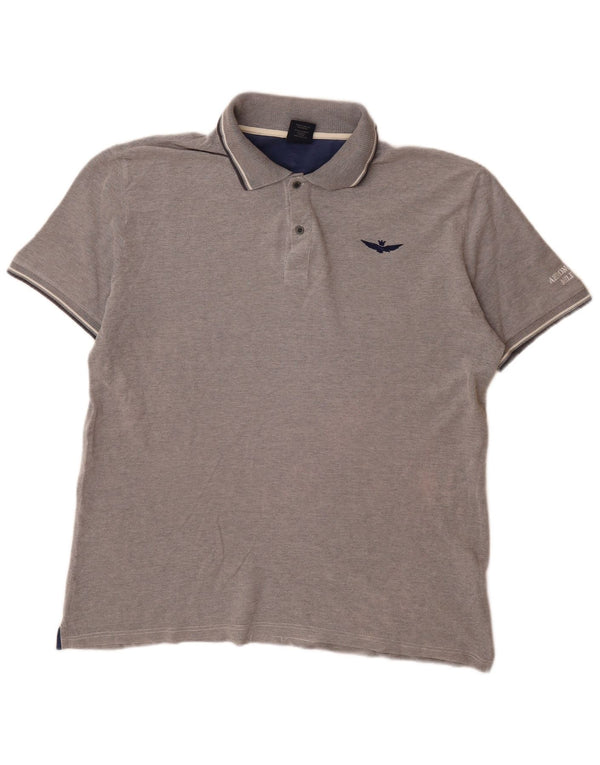 Aeronautica Militare Polo Homme 3XL Gris Coton