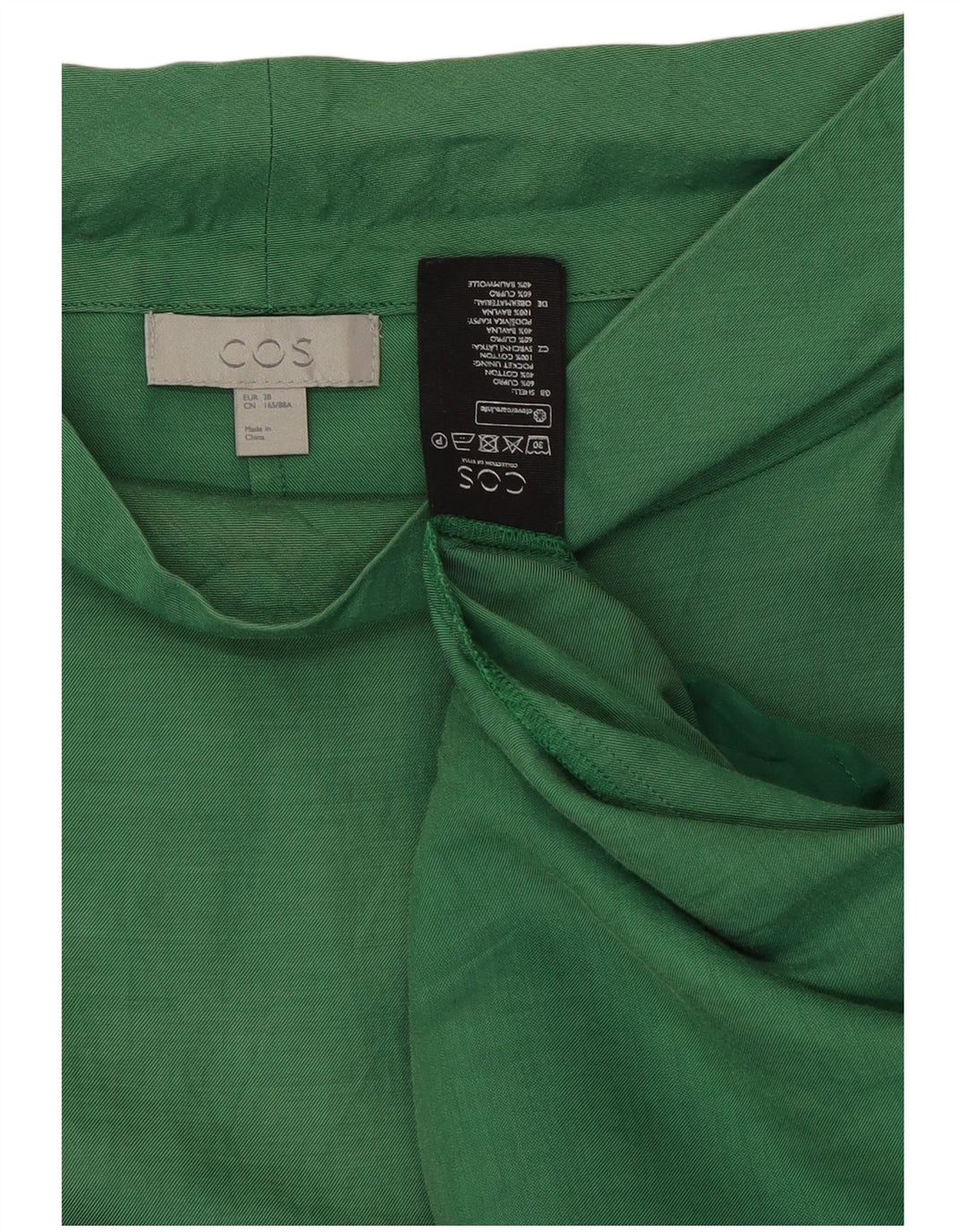 Cos Robe fourreau pour femme EU 38 Vert moyen Cupro