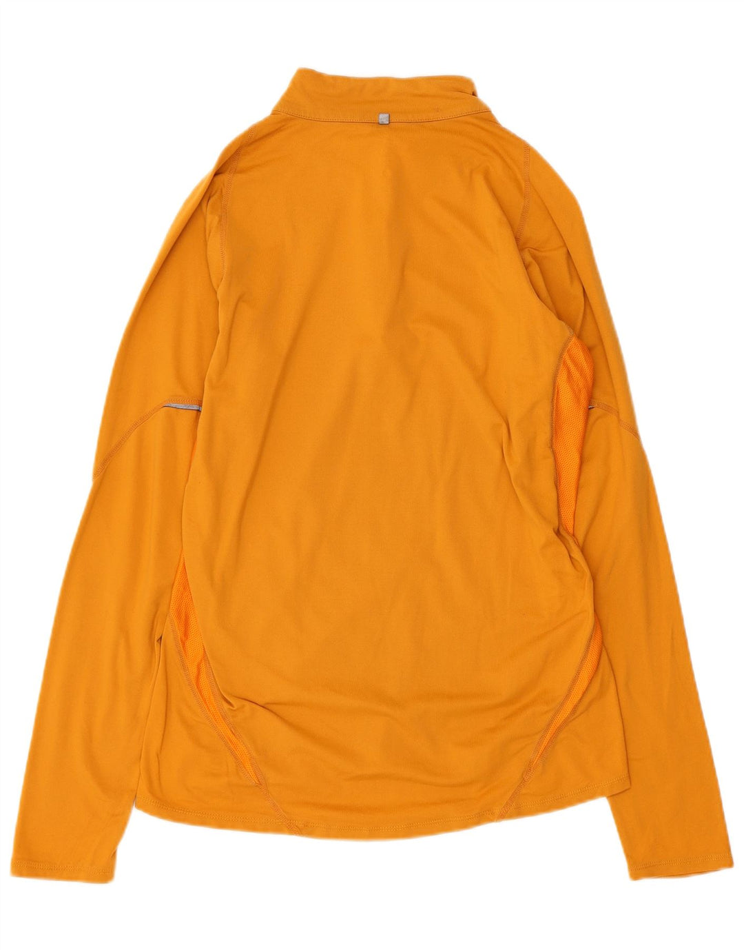 NIKE Haut de survêtement Dri Fit à col zippé pour femme UK 10 Petit Jaune