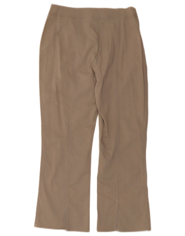 Marella Pantalon court bootcut pour femme UK 14 Large W32 L23 Coton kaki