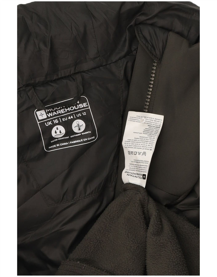 Mountain Warehouse Veste coupe-vent à capuche pour femme UK 16 Large Kaki